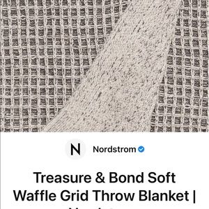 Nordstrom Soft Waffle Blanket & Pillow in Grey